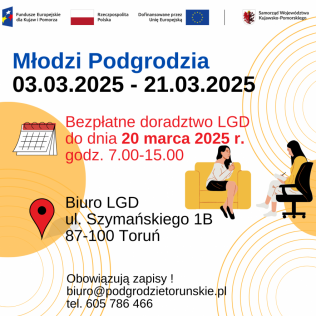 Bezpłatne doradztwo w ramach naboru wniosków nr 1M/2025/EFS+ (Młodzi Podgrodzia)